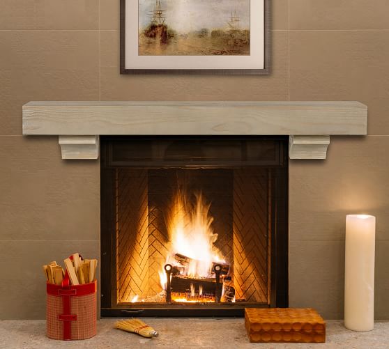 Ryker Fireplace Mantel - Tan | Pottery Barn