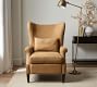 Champlain Roll Arm Leather Wingback Recliner