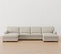 Turner Square Arm Double Chaise Sectional (134&quot;&ndash;155&quot;)