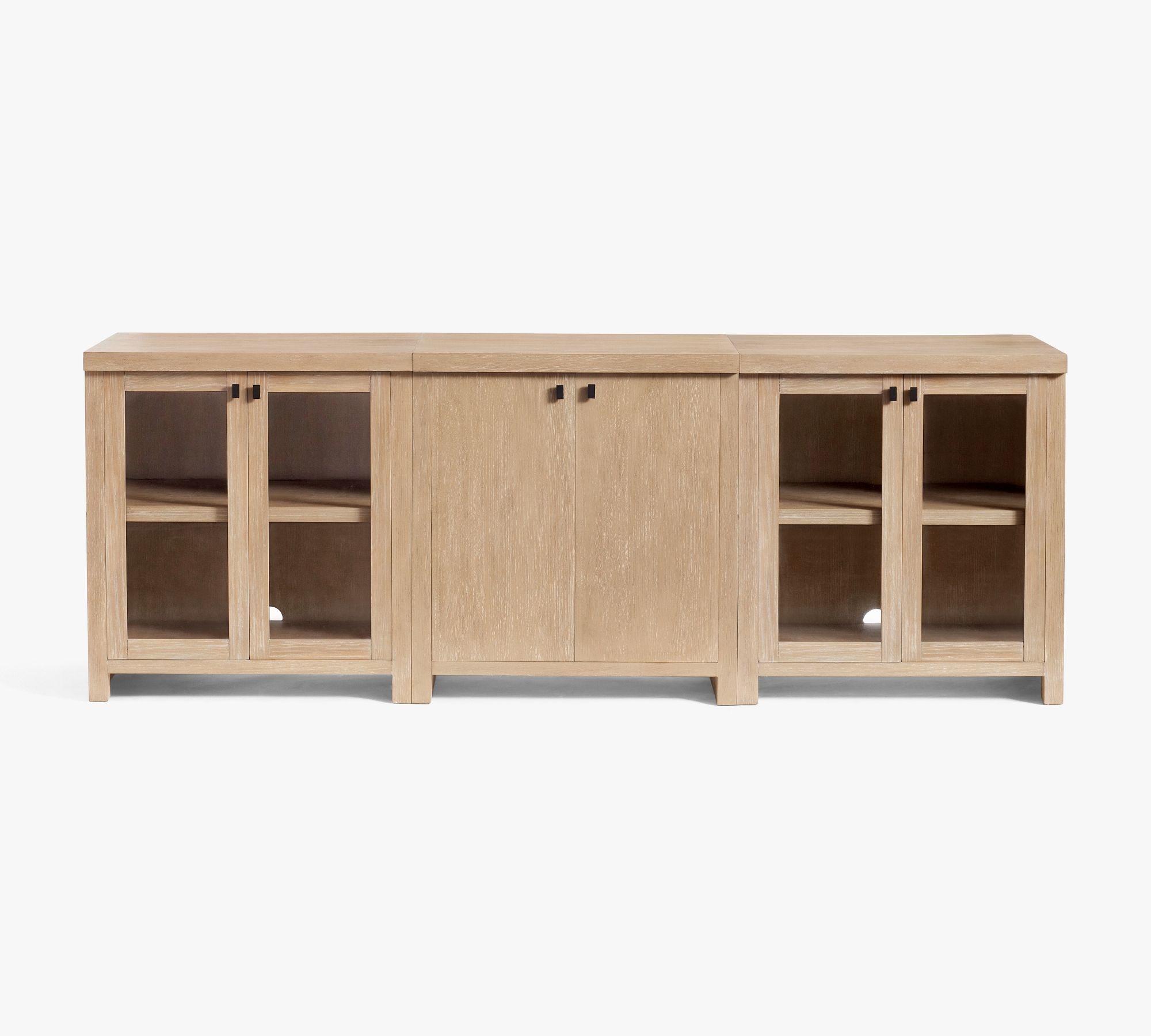 Modern Farmhouse Display Buffet with Cabinet (102")