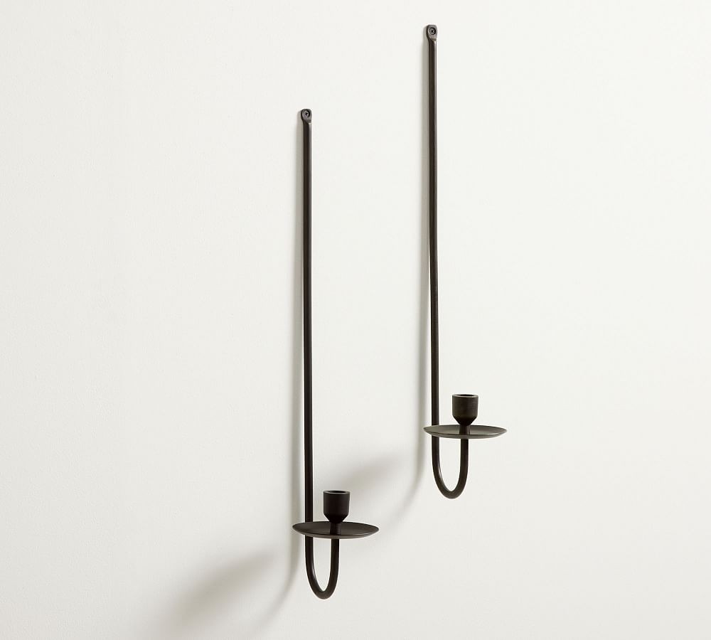 Rio Bronze Wall Mount Taper Candleholders