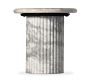 Dusky Round Marble End Table (20&quot;)