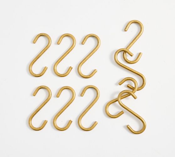 Pottery Barn Silver Metal Drapery Clip Hooks - 1.5 Inch, Slide Pin Style (Set Of 10)