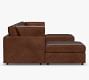 Modular Leather 6-Piece Double Chaise Sectional (148&quot;&ndash;160&quot;)