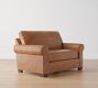 Buchanan Roll Arm Leather Twin Sleeper Sofa with Memory Foam Mattress (56&quot;)