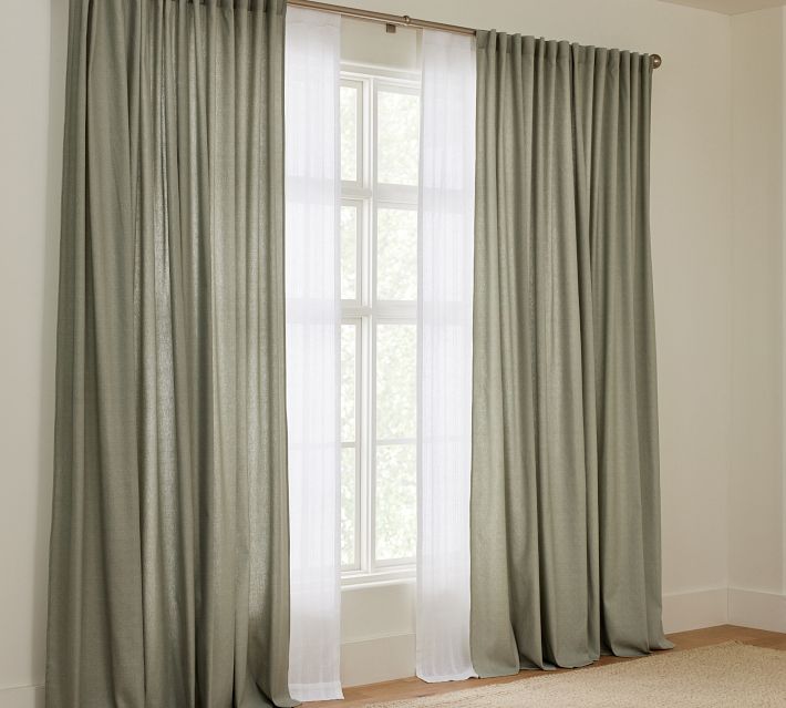 Pottery Barn Broadway Rod Pocket Curtain, Set of 2, 50 retailer x 108 Gray gray NEW