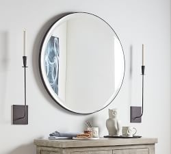 Madalyn Round Beveled Edge Wall Mirror - 36&quot;