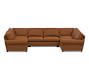 Turner Roll Arm Leather U-Shaped Sectional (148&quot;&ndash;161&quot;)
