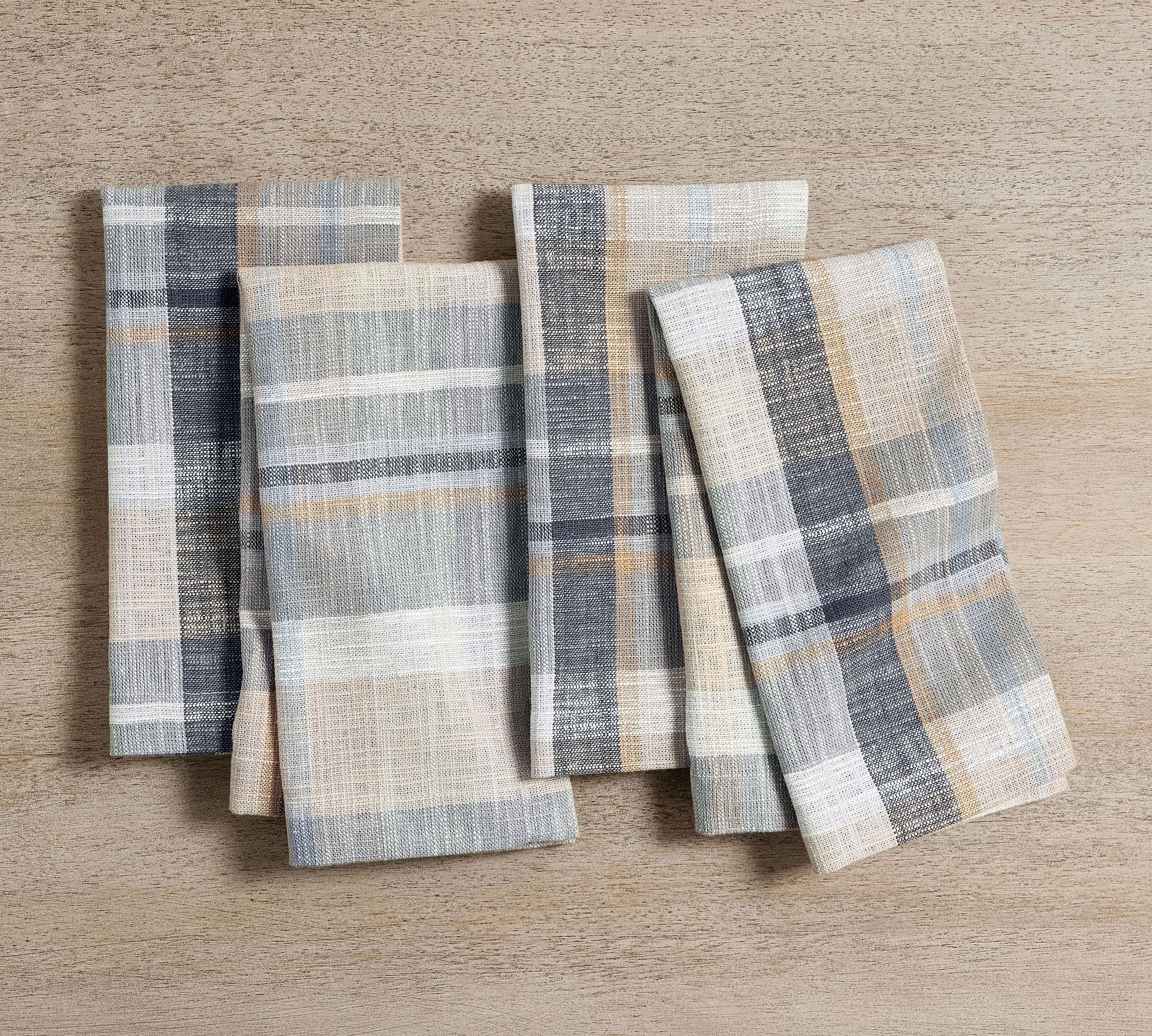 Montecito Plaid Cotton/Linen Napkins - Set of 4