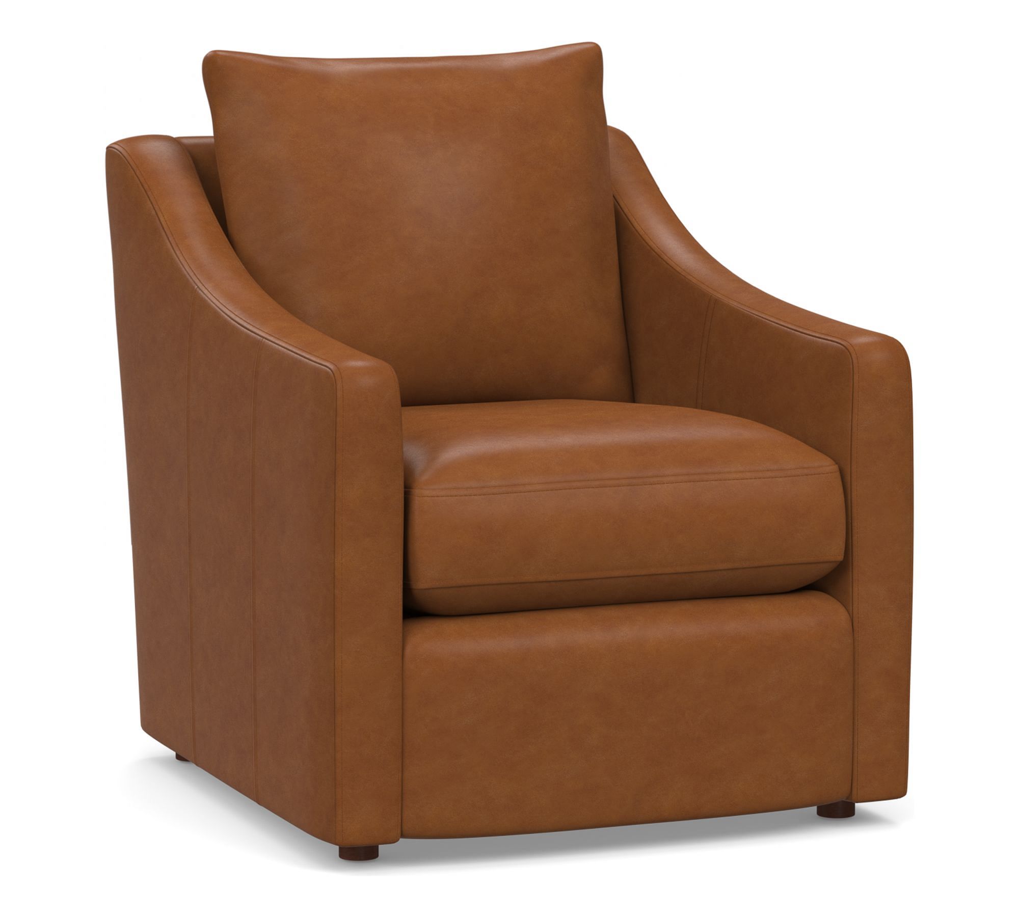 Ayden Slope Arm Leather Chair