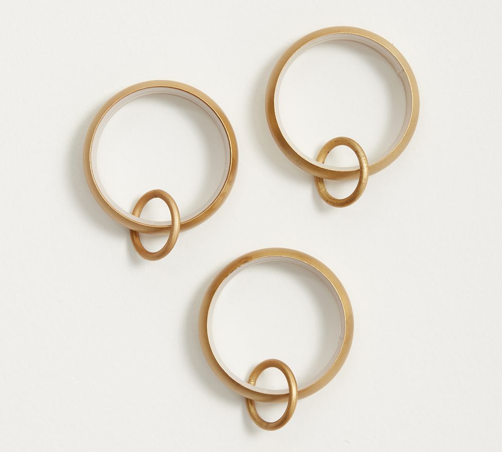 Quiet-Glide Curtain Round Rings - Set of 10