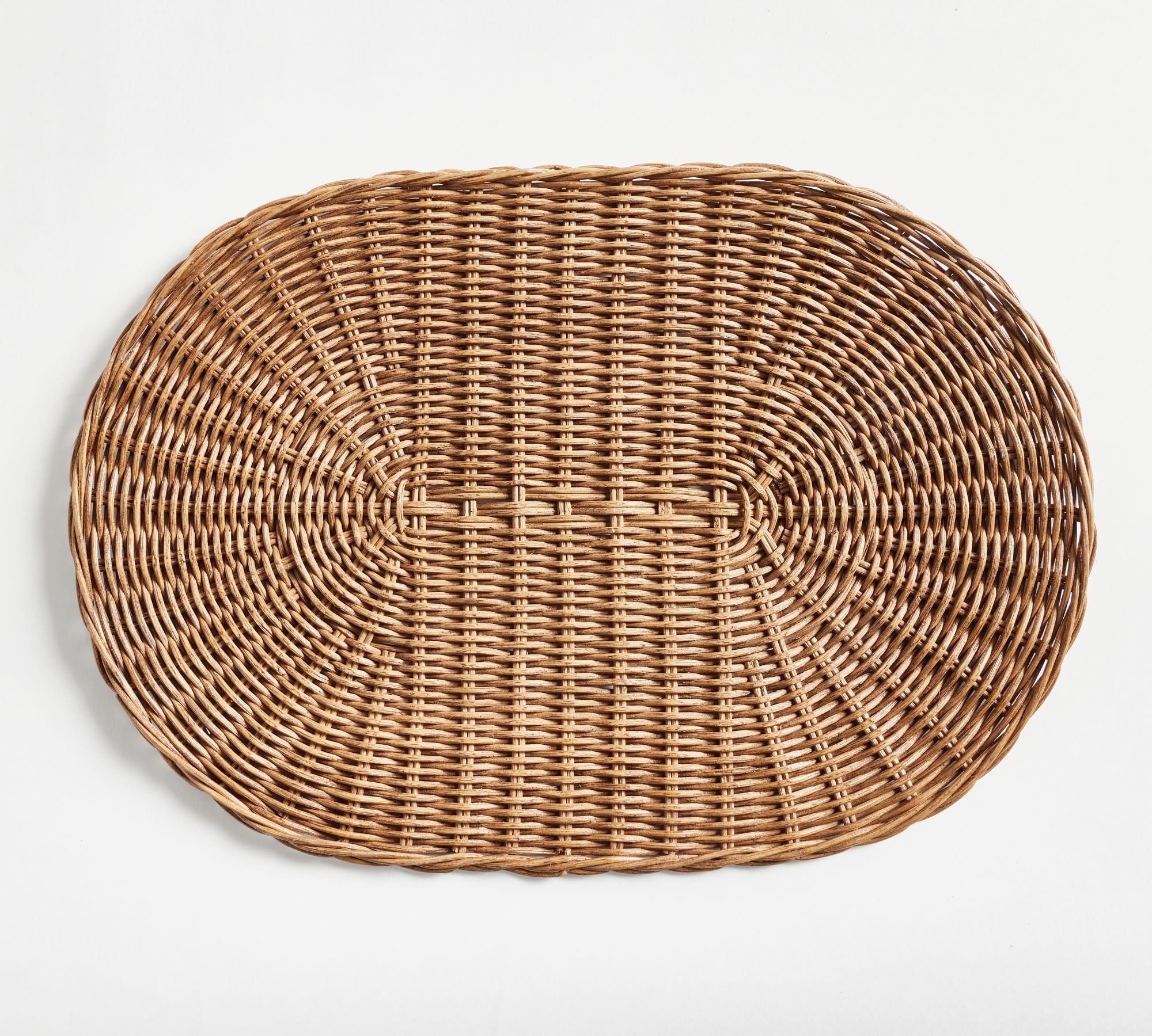 Handwoven Wicker Oval Charger