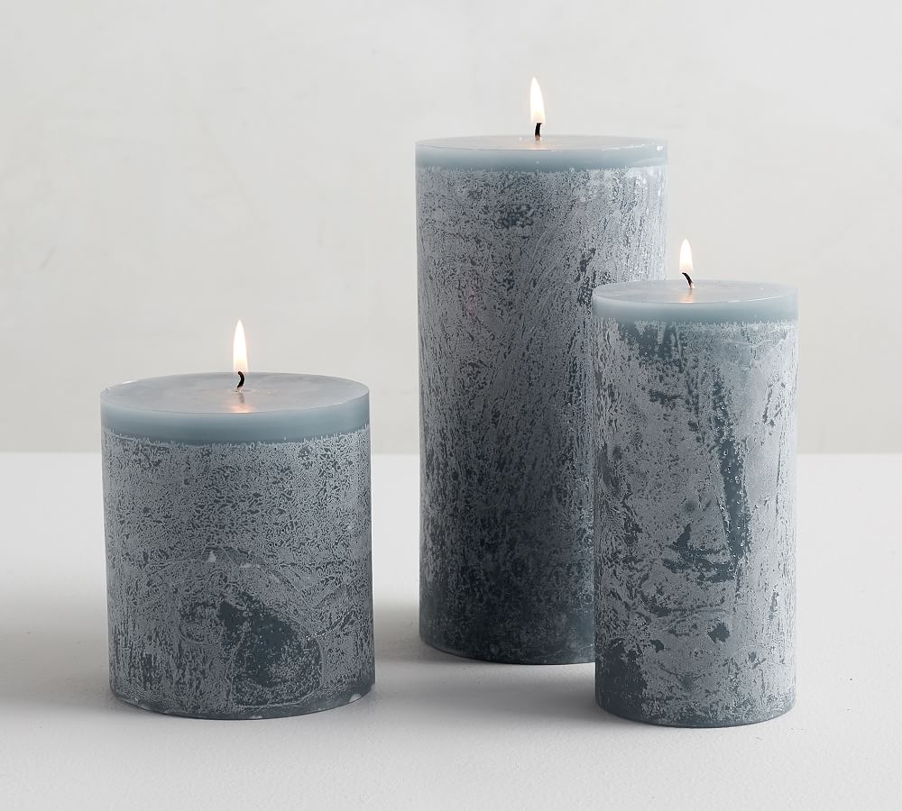 Timber Scented Pillar Candles Blackberry Yuzu Pottery Barn