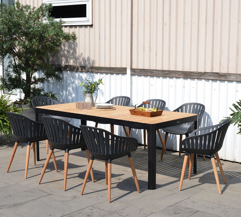 Talavera 9-Piece Teak Rectangular Dining Table Set