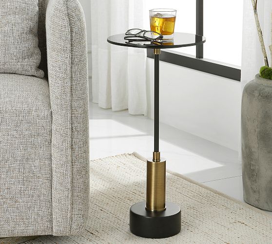 Kian Round Marble Cocktail Table (11.75") Pottery Barn