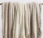 Chenille Hand-Knotted Fringe Throw Blanket