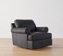 Townsend Roll Arm Leather Swivel Chair