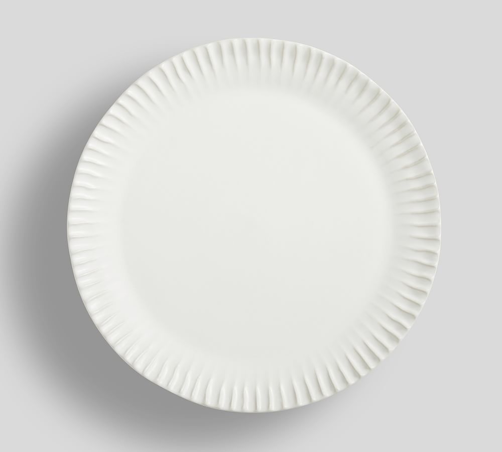 Ridge Textured Stoneware Salad Plates