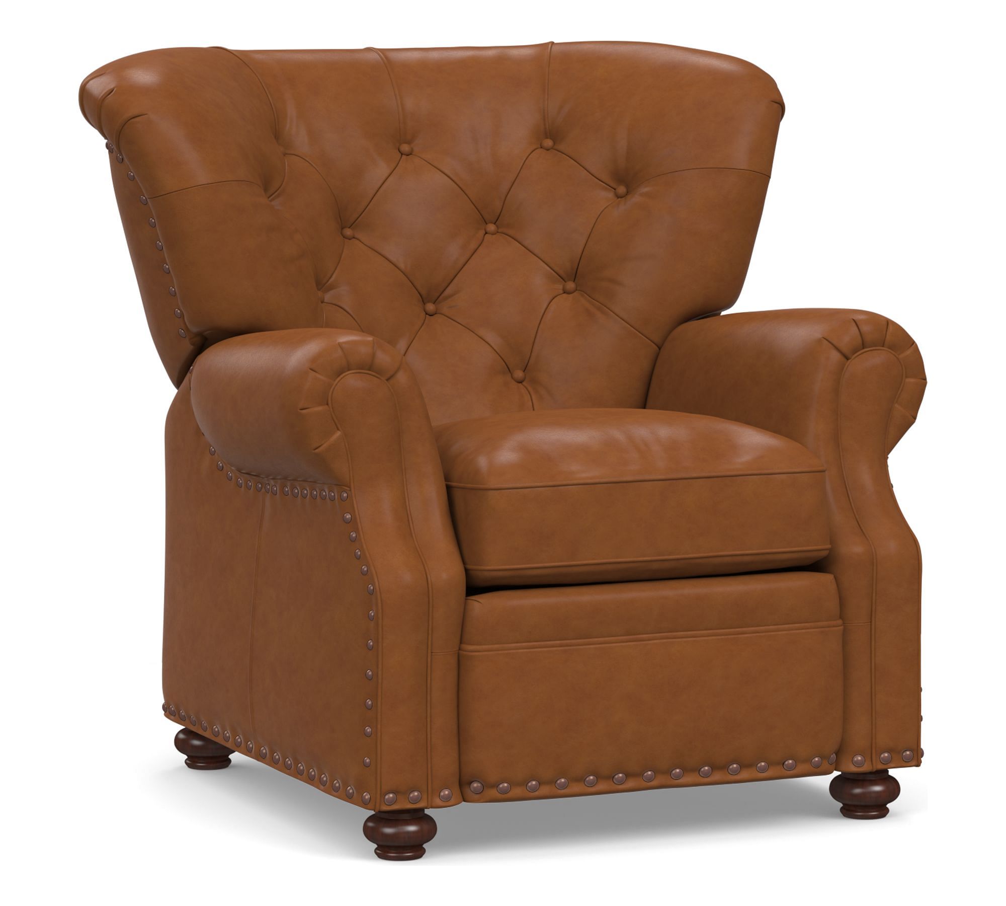 Lansing Tufted Leather Recliner