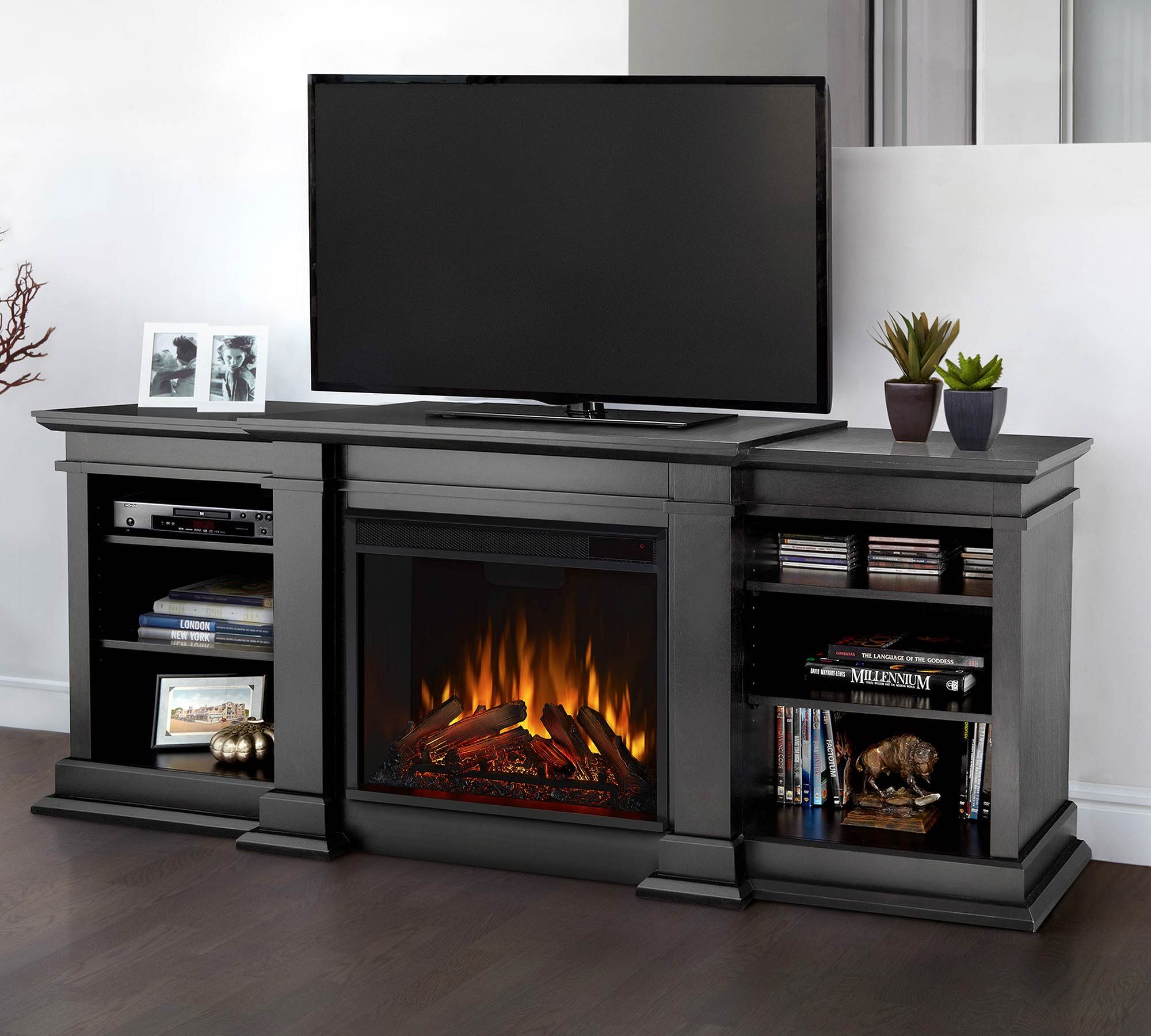 Reedley Electric Fireplace Media Cabinet