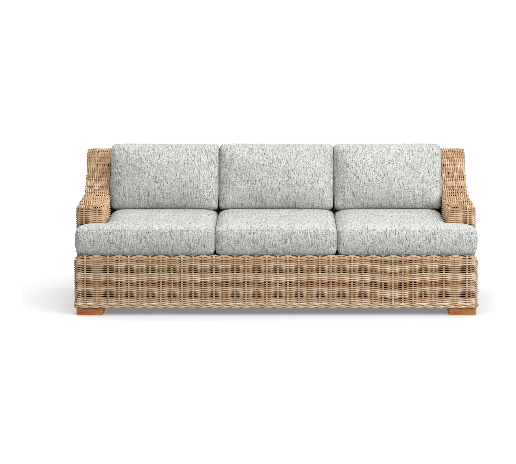 Huntington Wicker Slope Arm Outdoor Sofa (84")