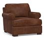 Townsend Roll Arm Leather Chair
