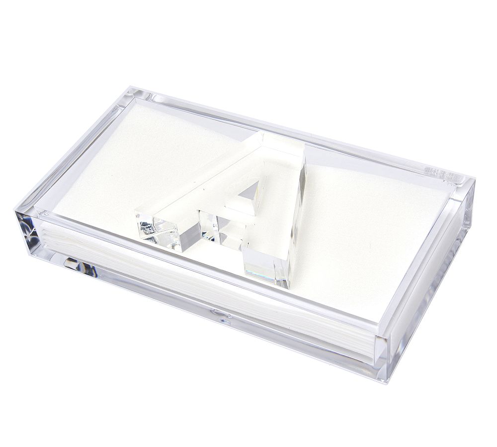 Clear Acrylic Guest Napkin Holder - "A"