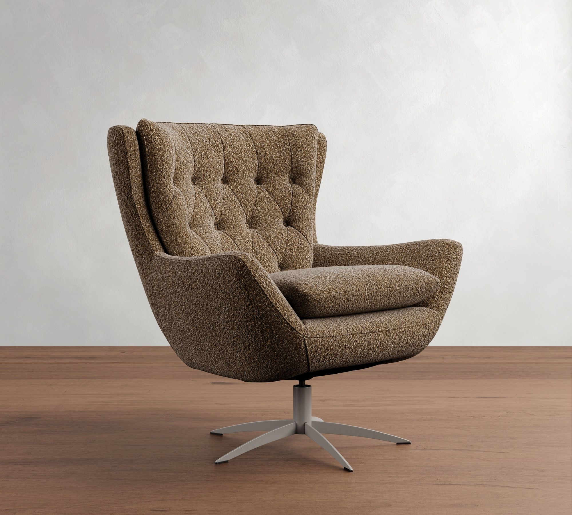 Wells Petite Tufted Swivel Chair