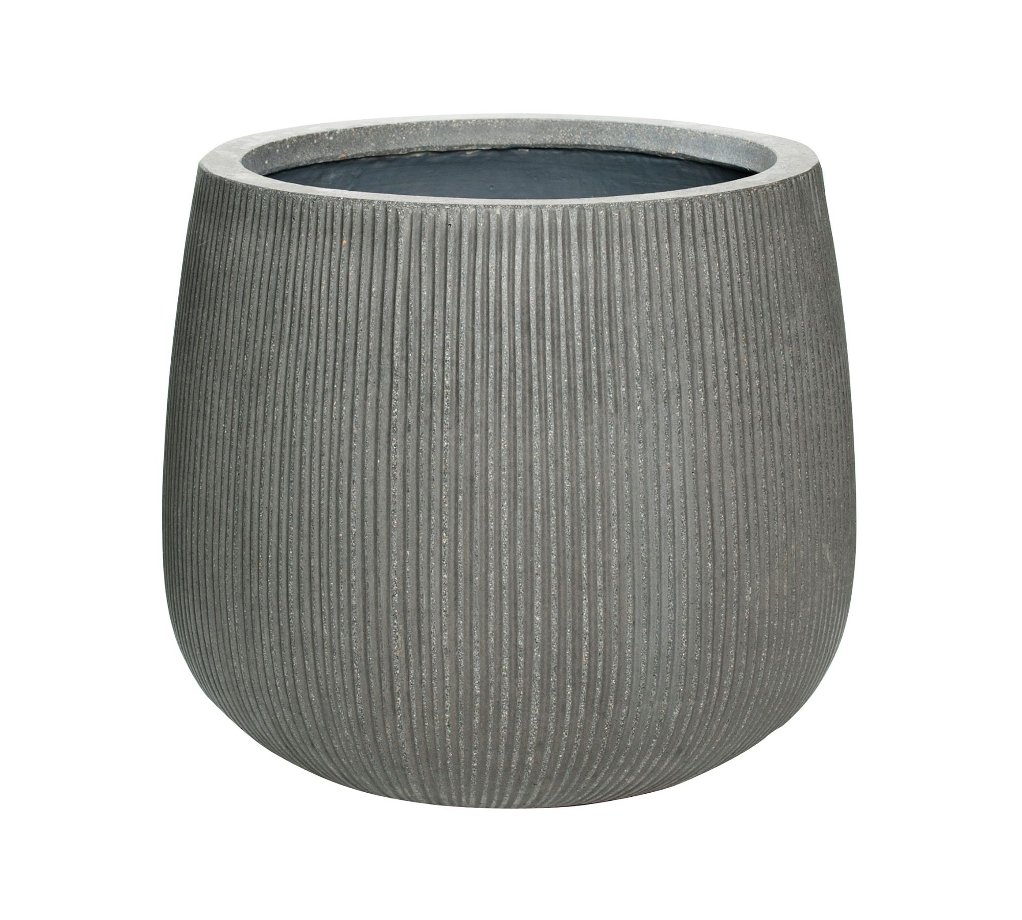 Ridged Rounded Cylinder Ficonstone Planter