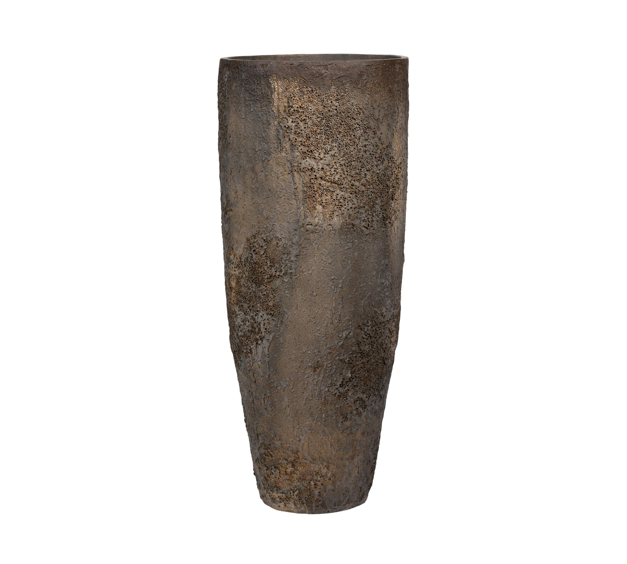 Textured Tall Tapered Cylinder Ficonstone Planter
