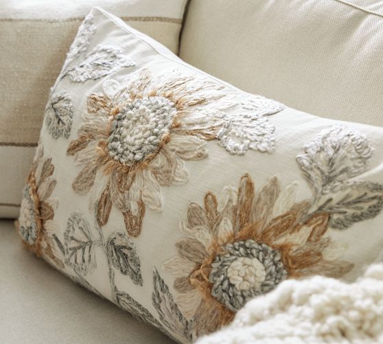 Sunflower lumbar pillow sale