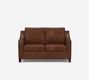 Cameron Slope Arm Leather Sofa (62&quot;&ndash;97&quot;)