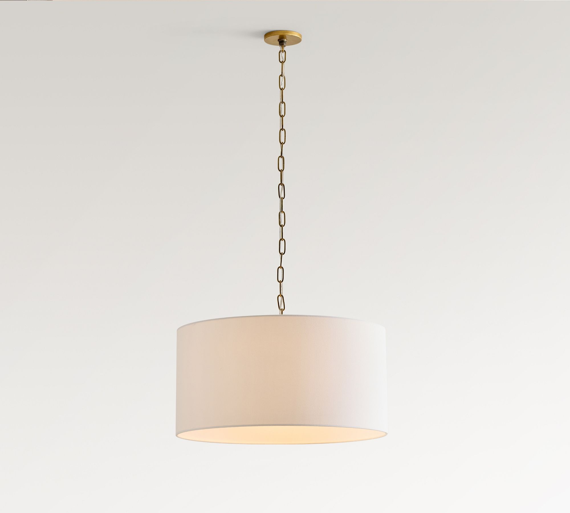 Linen Drum Pendant (18"-24")