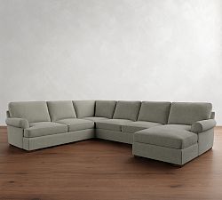 Townsend Roll Arm L-Shaped Chaise Sectional (144&quot;)