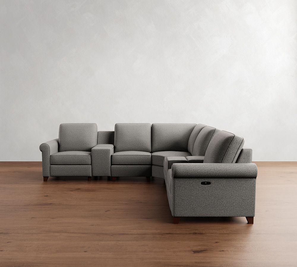 Cameron Roll Arm Power Reclining L-Shaped Sectional (109