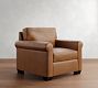 York Roll Arm Leather Chair
