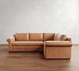 Shasta Roll Arm Leather 3-Piece Sectional (92&quot;&ndash;105&quot;)