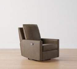 Duncan Leather Swivel Recliner