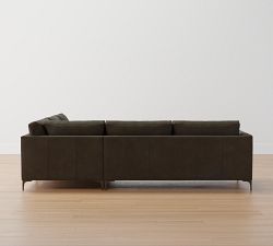 Jake Leather 3-Piece L-Shaped Sectional (111&quot;)