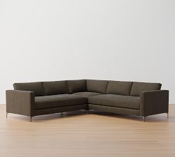 Jake Leather 3-Piece L-Shaped Sectional (111&quot;)