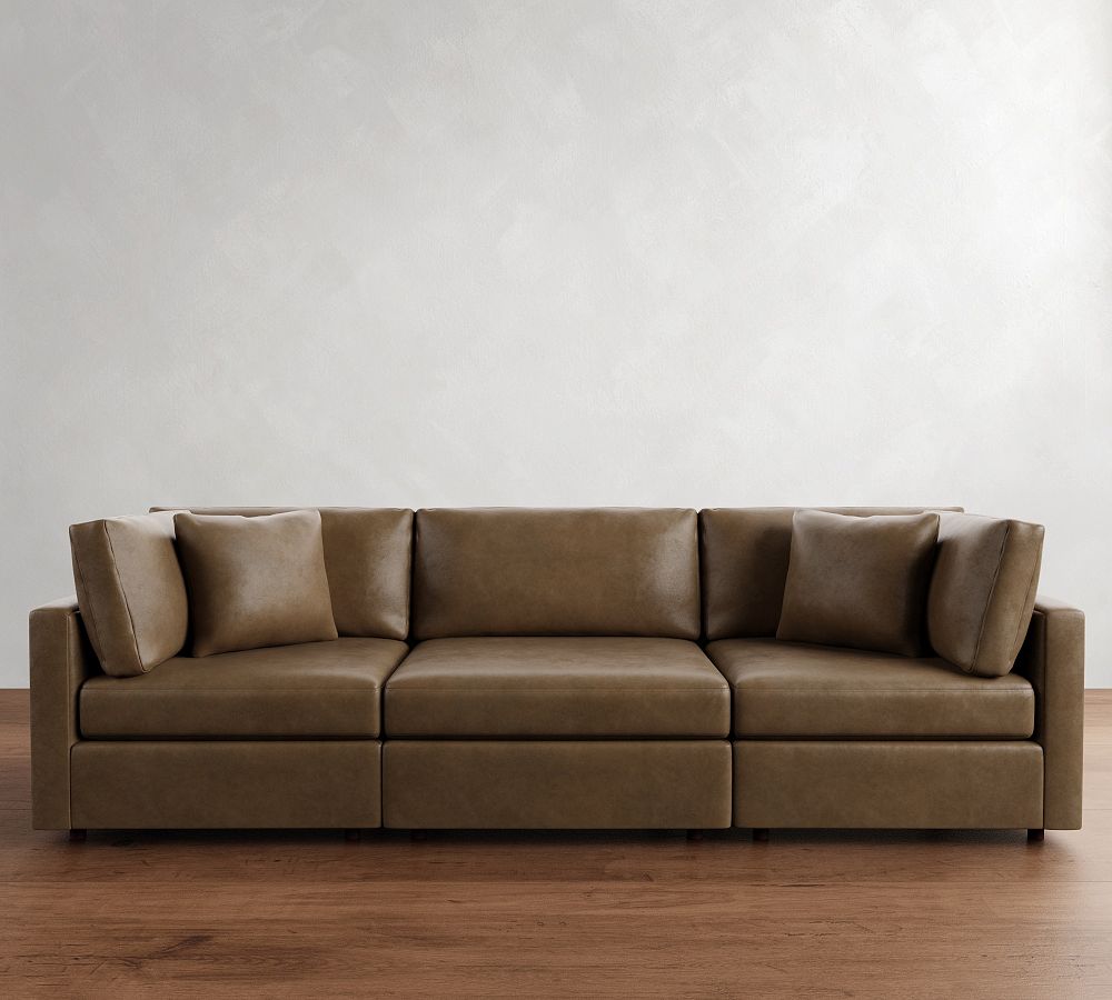 Modular Leather Sofa (74&quot;&ndash;160&quot;)