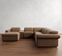 Ultra Lounge Roll Arm Leather 7-Piece Reclining Sectional (160&quot;)
