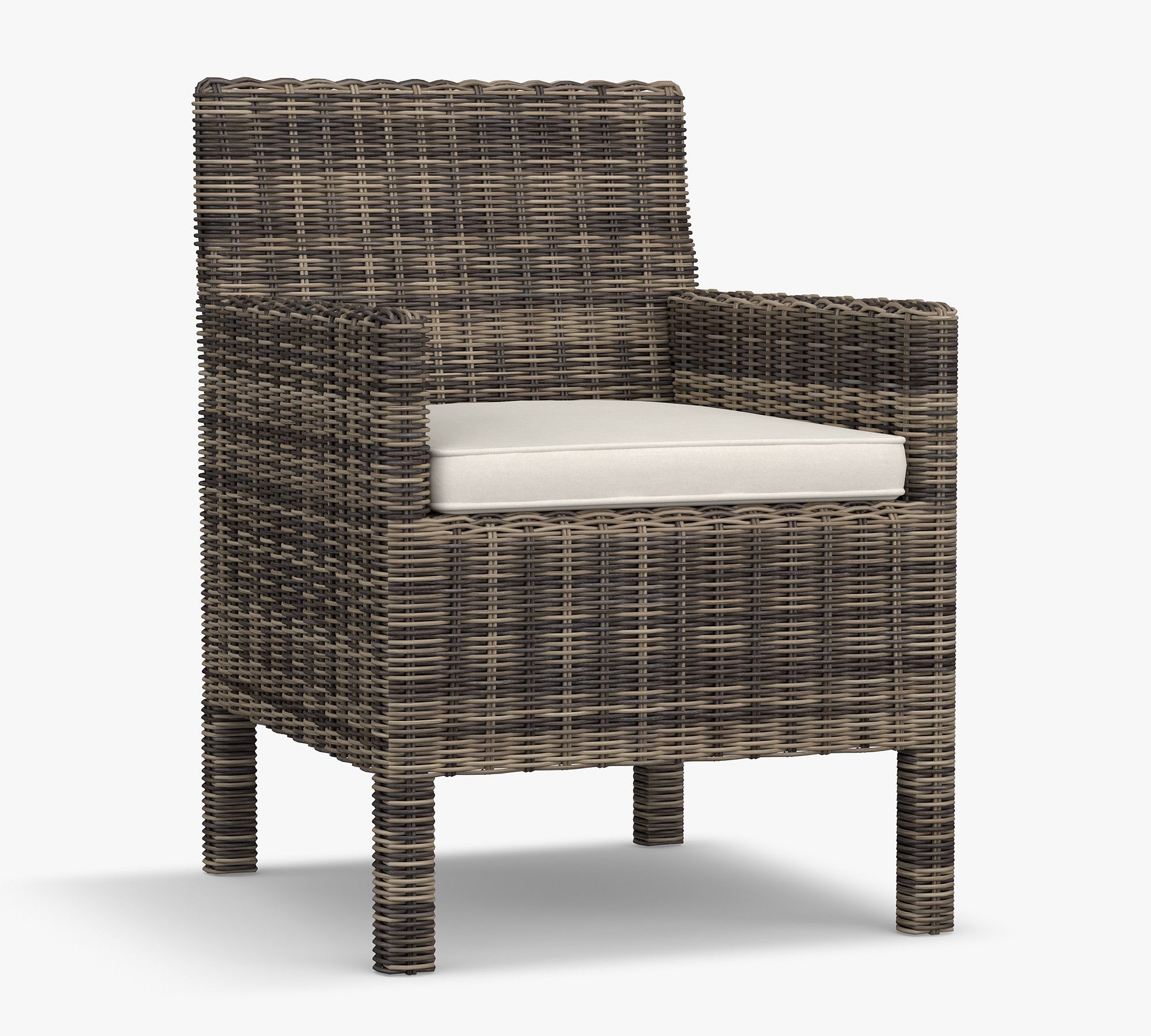 Torrey Wicker Square Arm Outdoor Dining Chair