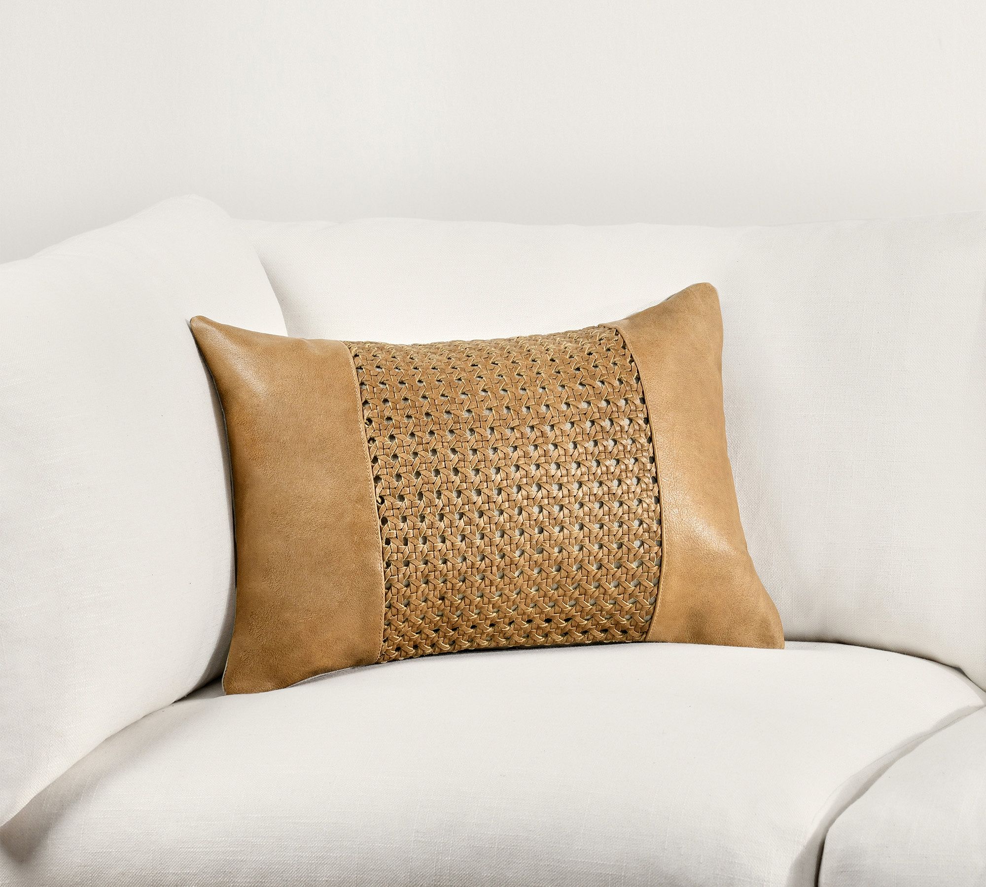 Caia Toscano Leather Lumbar Pillow