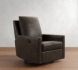 Duncan Leather Swivel Recliner