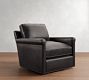 Tyler Roll Arm Leather Swivel Chair