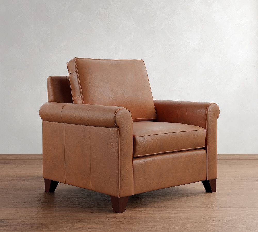 Cameron Roll Arm Leather Chair