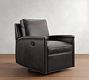 Tyler Square Arm Leather Swivel Recliner