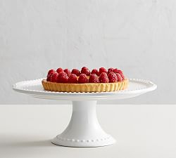 Emma Beaded Stoneware Cake Stand