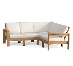 Malibu Teak 5-Piece Outdoor Sectional (85&quot;)